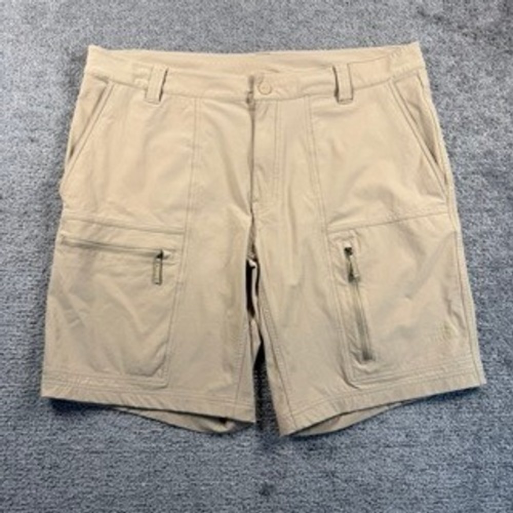 The North Face Mens Khaki Hiking Cargo Shorts Size 38 Tan Stretch NF0A4P8I